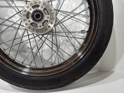 2001 Harley Sportster 883 Hugger XLH883 OEM Front Rear Wheel Rim Tire Spoked