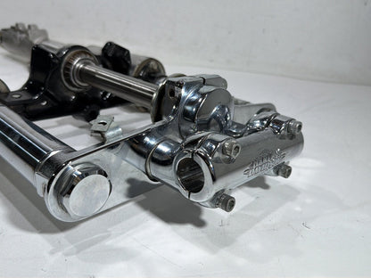 2011 Harley Heritage Softail Classic FLSTC OEM Front Triple Tree Set & LH RH Fork Legs Sliders