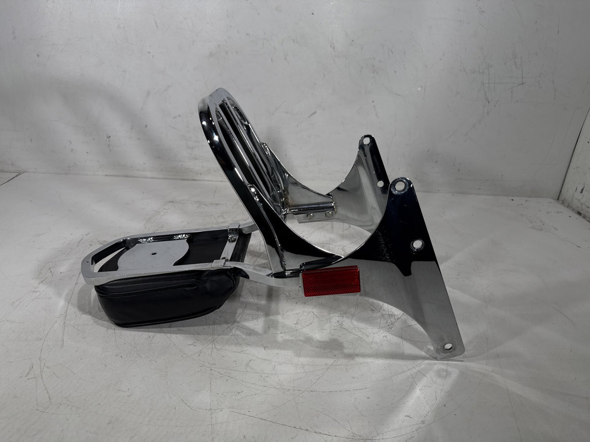2002 Harley Heritage Softail Classic OEM Rear Sissy Bar w/ Backrest Cushion Pad