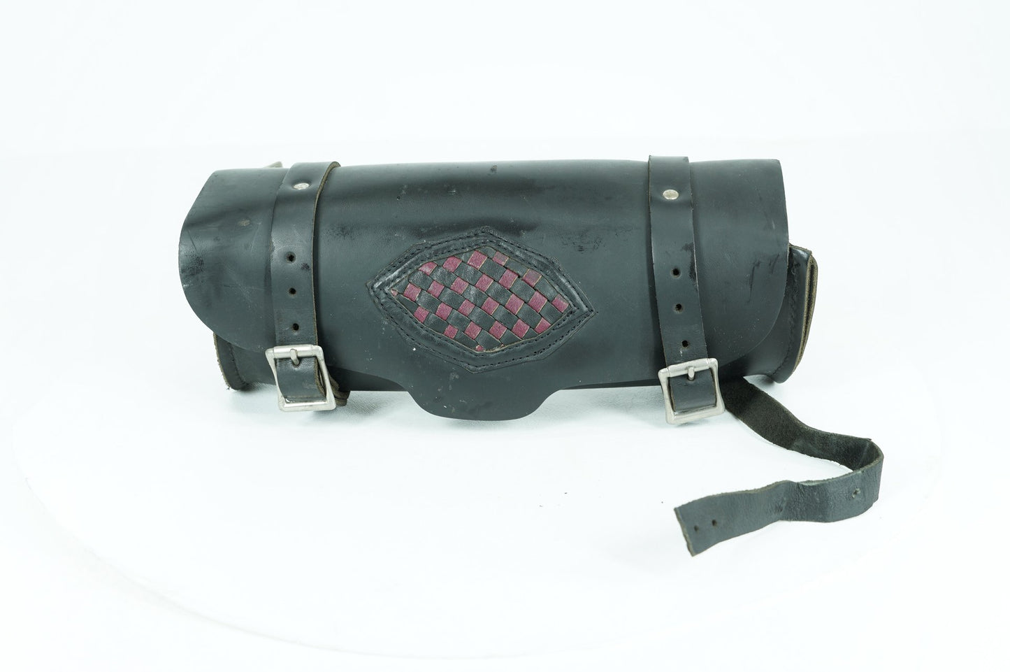 1999 - 2006 Harley-Davidson Dyna Wide Glide Front Onboard Tool Bag Leather Storage Aftermarket