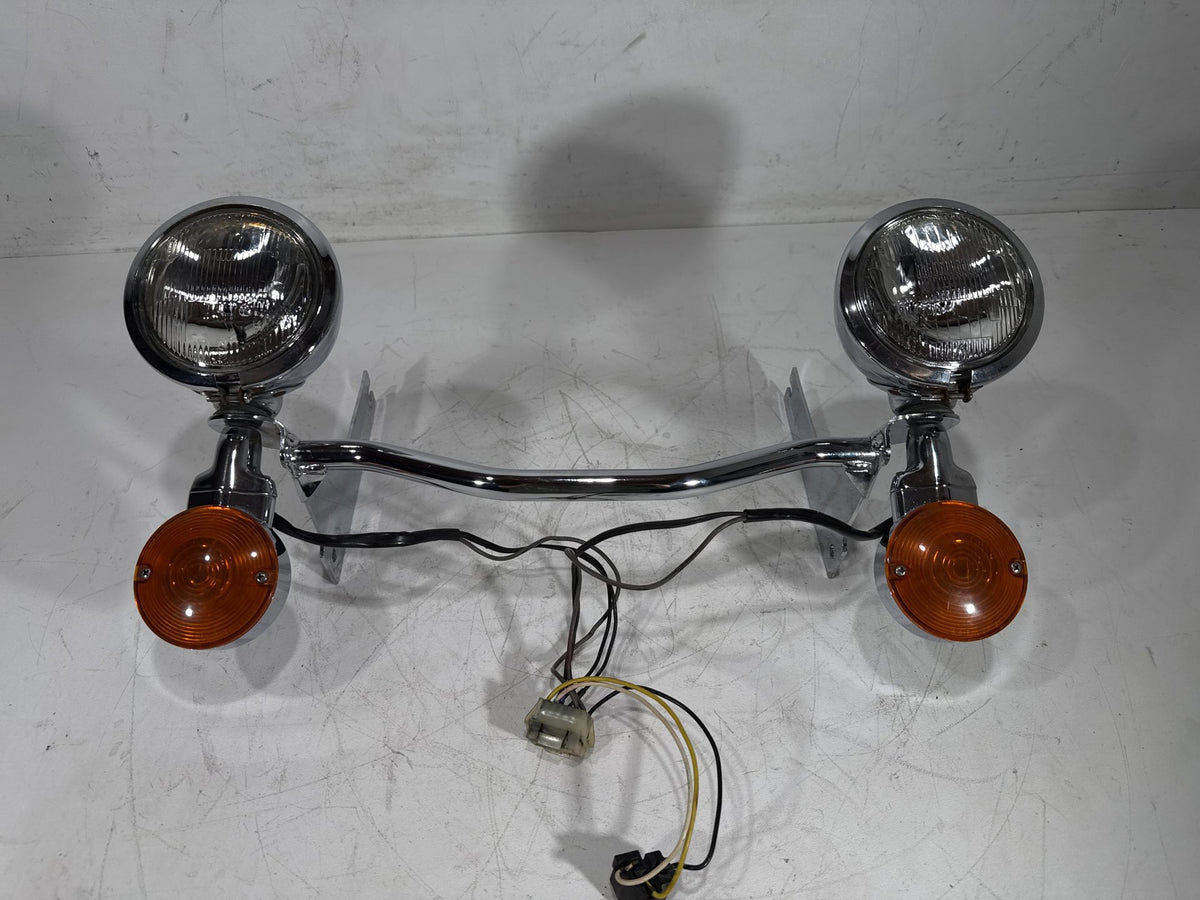 1993 Harley Electra Touring Sport OEM Front Turn Signal Indicators Aux Light Bar