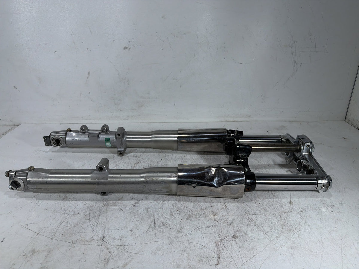 2001 Harley Fat Boy Softail OEM Front Triple Tree Set & LH RH Fork Legs Sliders