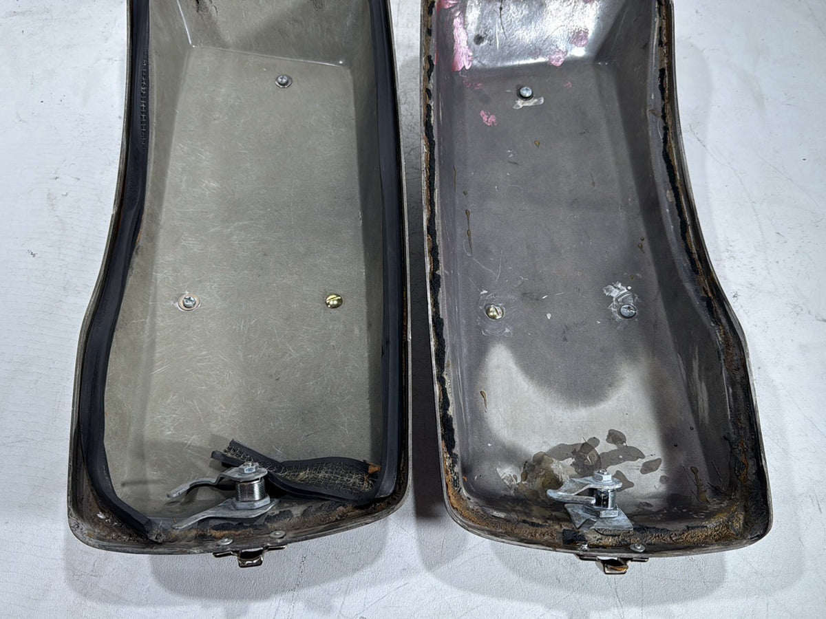 90 Harley Electra Glide Touring Sport OEM Left & Right Saddlebag Lid Cover Caps