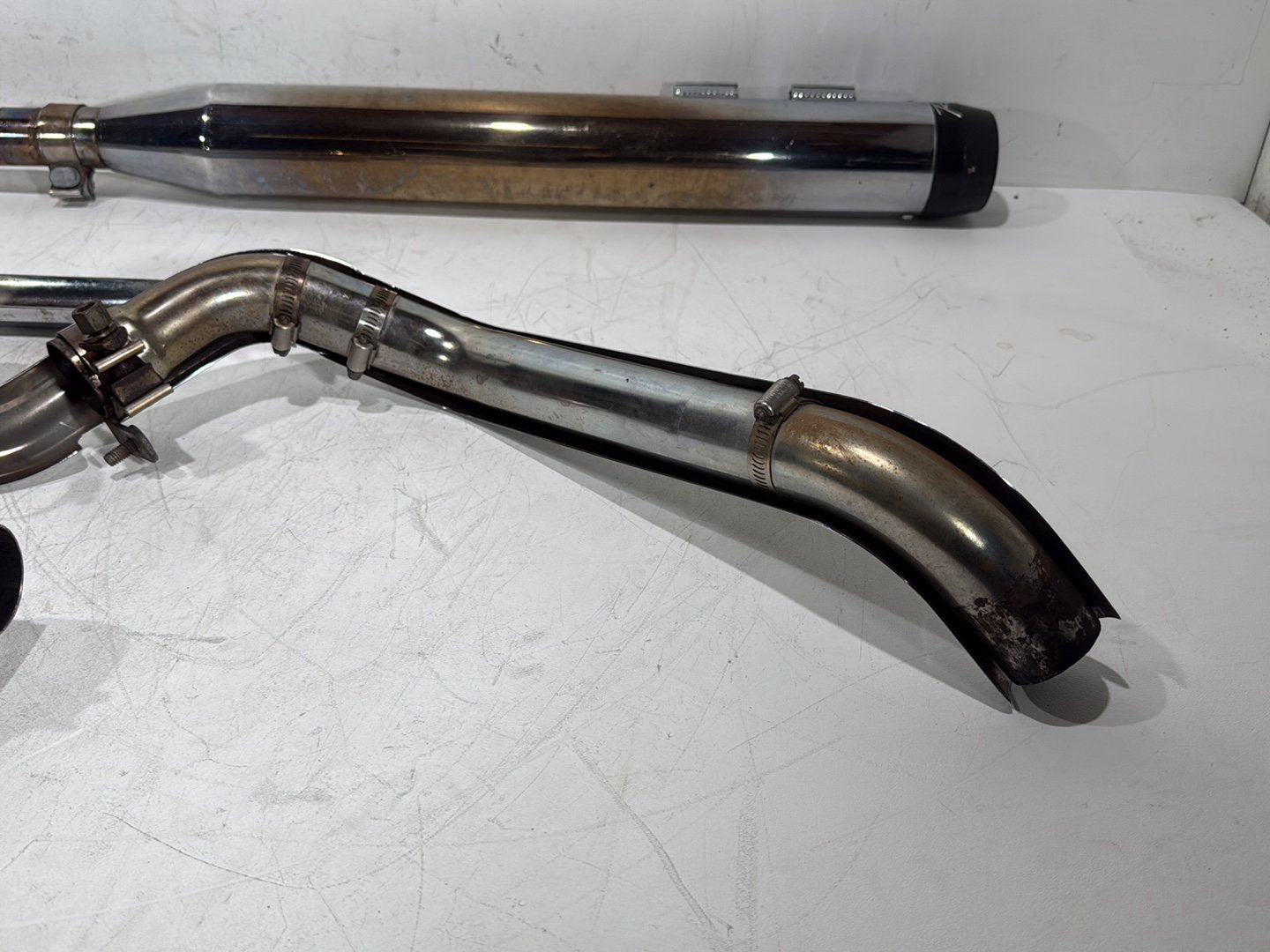 03 Harley Road King Touring FLHRCI Classic Exhaust Header Pipes Muffler RINEHART