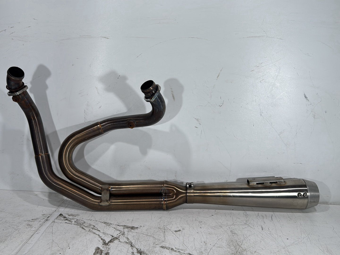 2004 Harley Dyna Super Glide FXDI OEM Exhaust Header Pipes Muffler