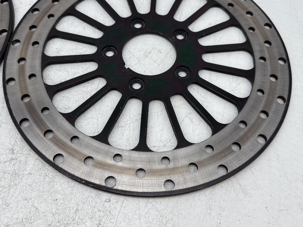 2007 Harley Road King Touring FLHR OEM Front Brake Rotors Disc Pair