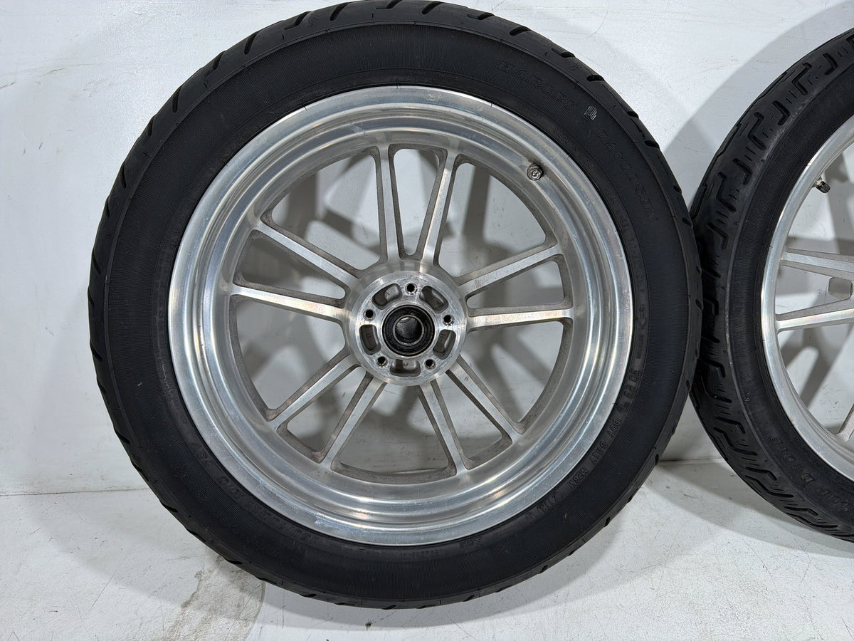 2007 Harley Dyna Super Glide FXD OEM Front & Rear Wheel Rim Tire 17" 19"