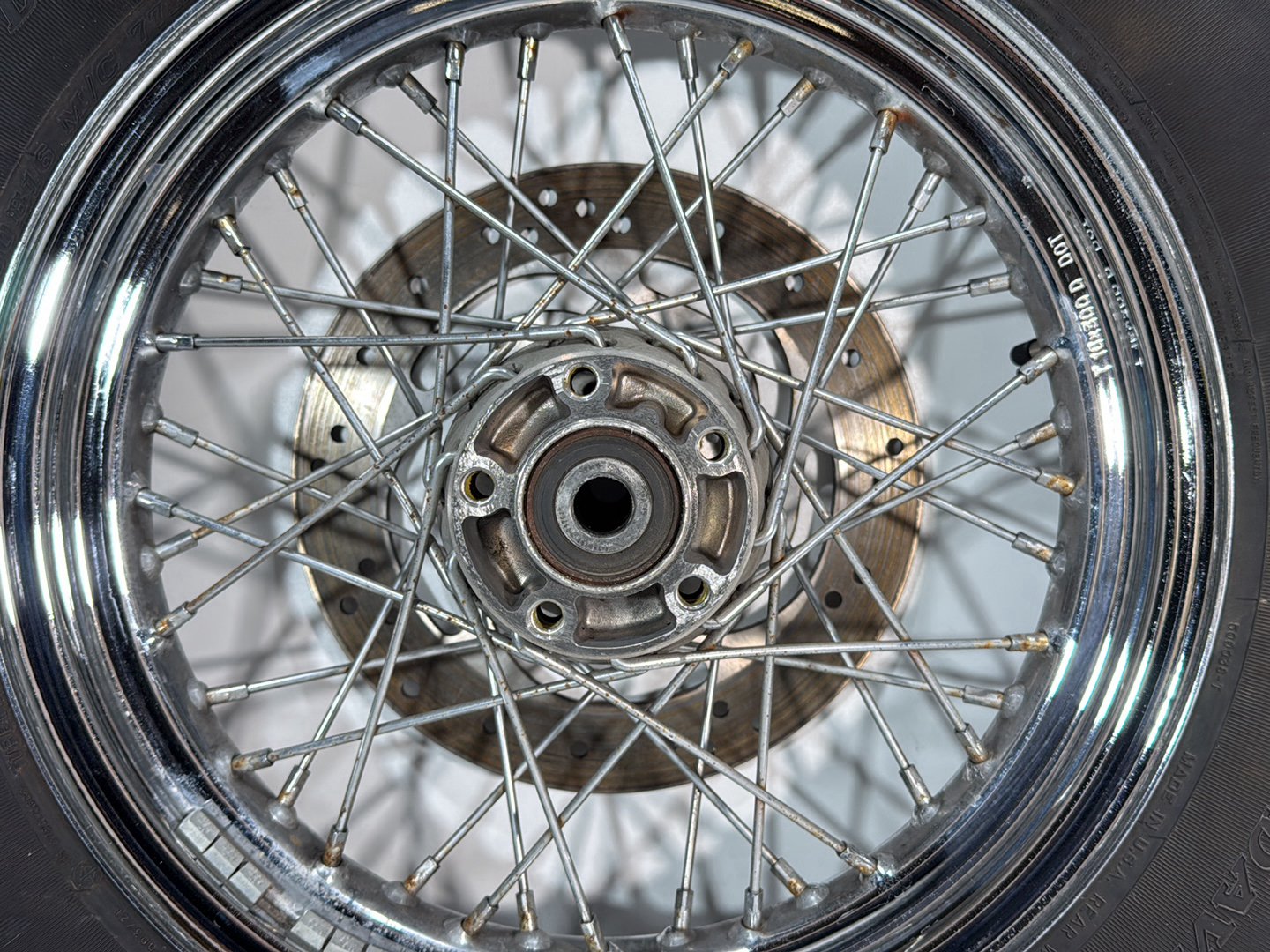 2005 Harley Dyna FXDWG Wide Glide OEM Rear Wheel Rim Tire Spoked