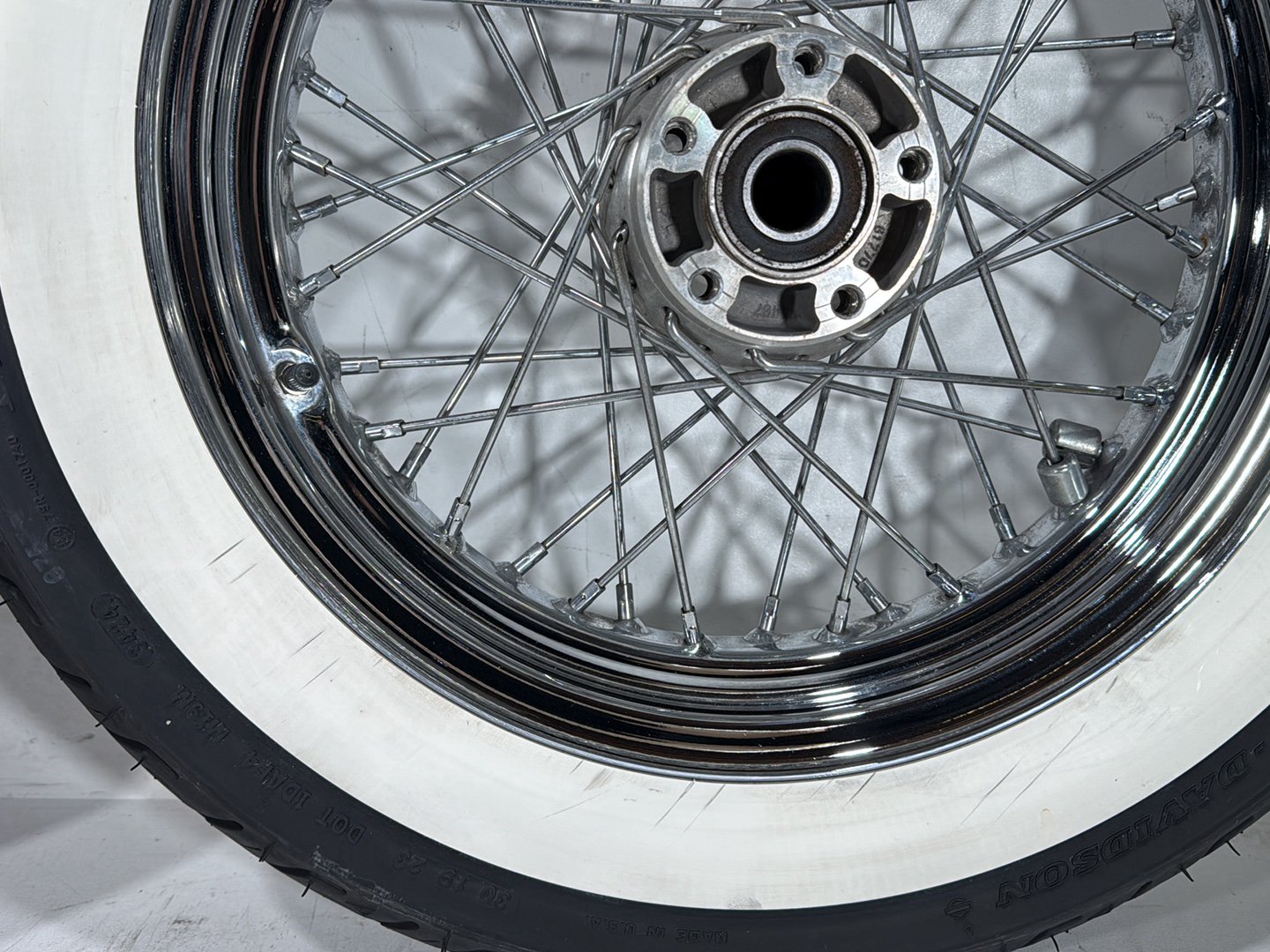 2008 Harley Softail Deluxe FLSTN OEM Front Rear Wheel Rim Tire Spoked