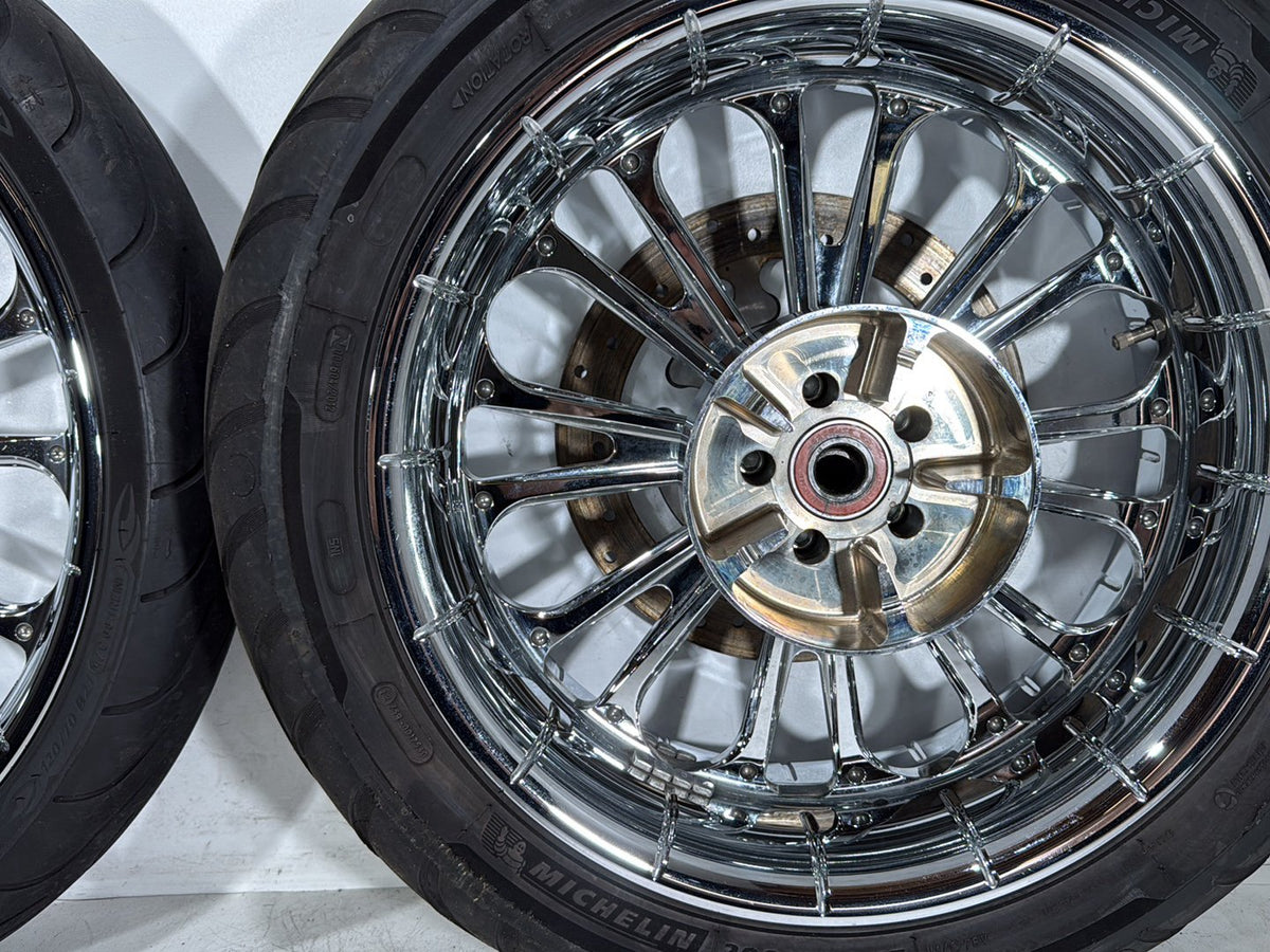 2009 Harley Road Glide Touring FLTR OEM Front & Rear Wheel Rim Tire