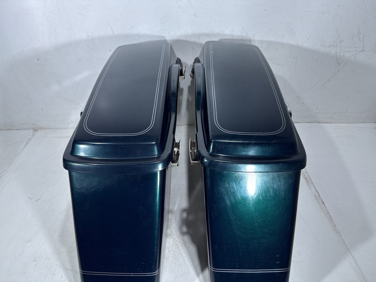01 Harley Electra Glide Touring Classic OEM Left Right Saddlebags Luggage NOKey