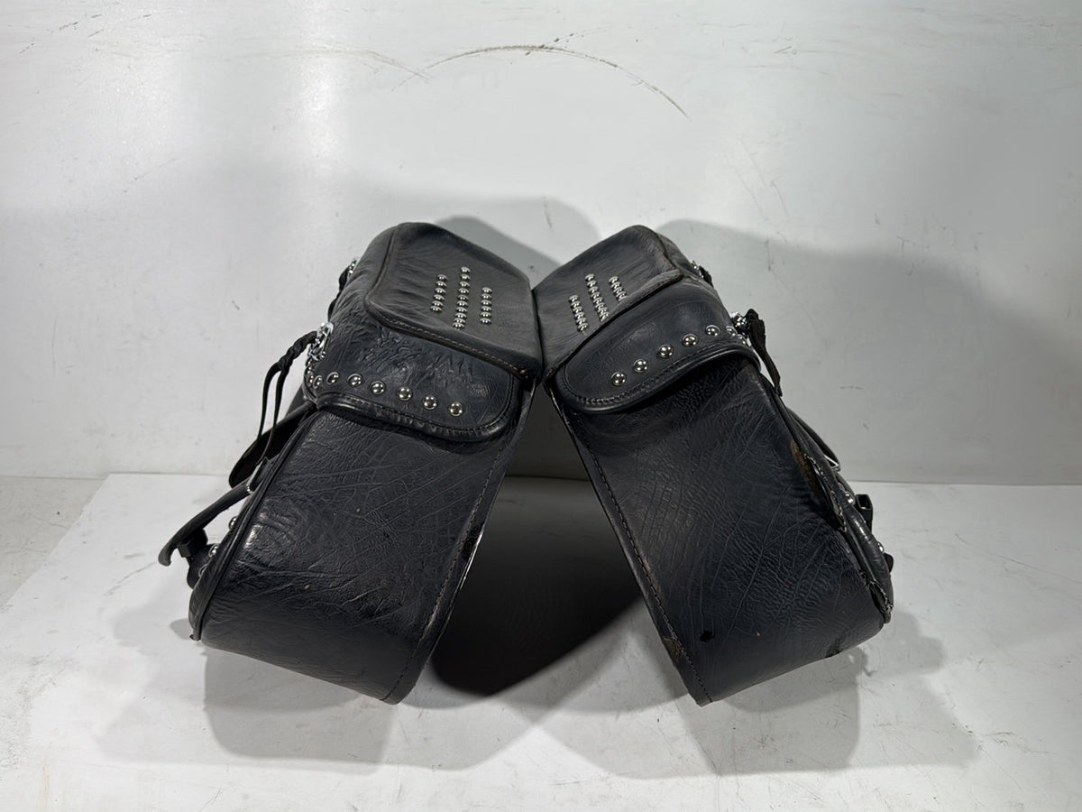 1997 Harley Softail Fat Boy FLSTF OEM Rear Left Right Saddlebags Luggage Leather