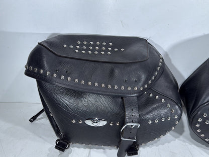 2007 Harley Softail Heritage Classic FLSTC OEM Rear Left Right Saddlebags Luggage Leather