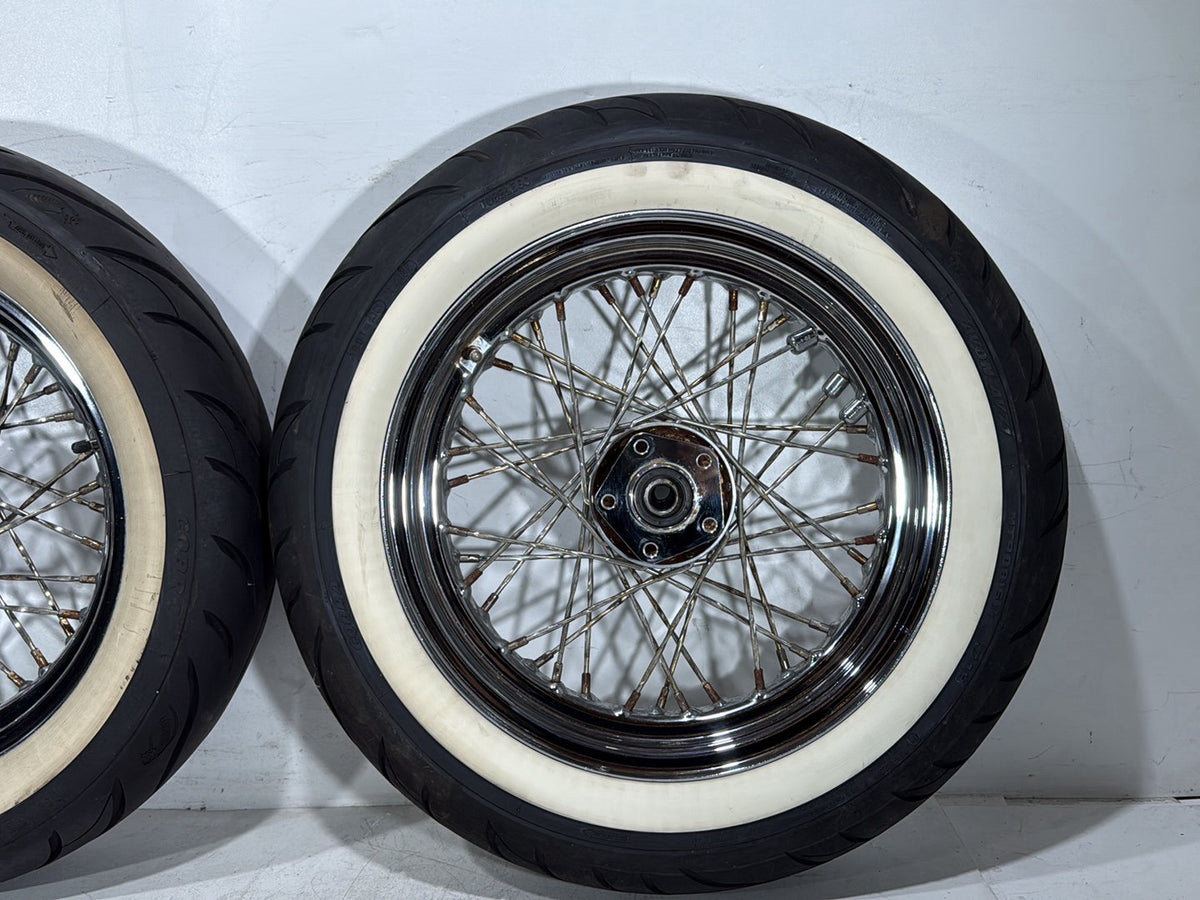 1990 Harley Electra Glide Touring Front Rear Wheel Rim Tire Spoked MT90B16 16"