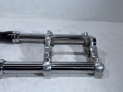 08 Harley Dyna Fat Bob FXDF OEM Front Triple Tree Set & LH RH Fork Legs Sliders