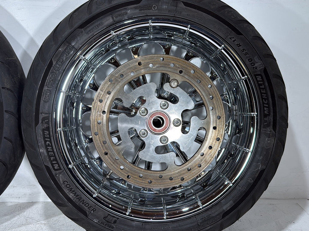 2009 Harley Road Glide Touring FLTR OEM Front & Rear Wheel Rim Tire