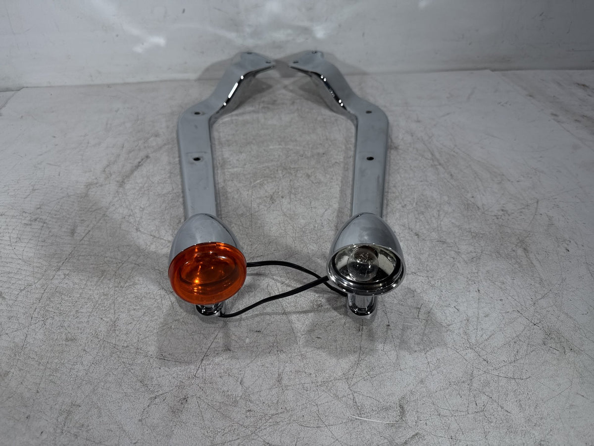 2005 Harley Softail FXST OEM Rear Left Right Fender Struts Bracket & Turn Signal