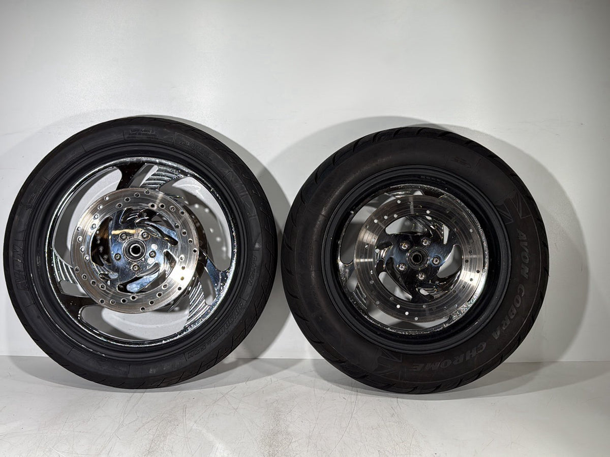 1999 Harley Dyna FXDL Low Rider Front Rear Wheels Rim Tire Savage Custom 16" 19"
