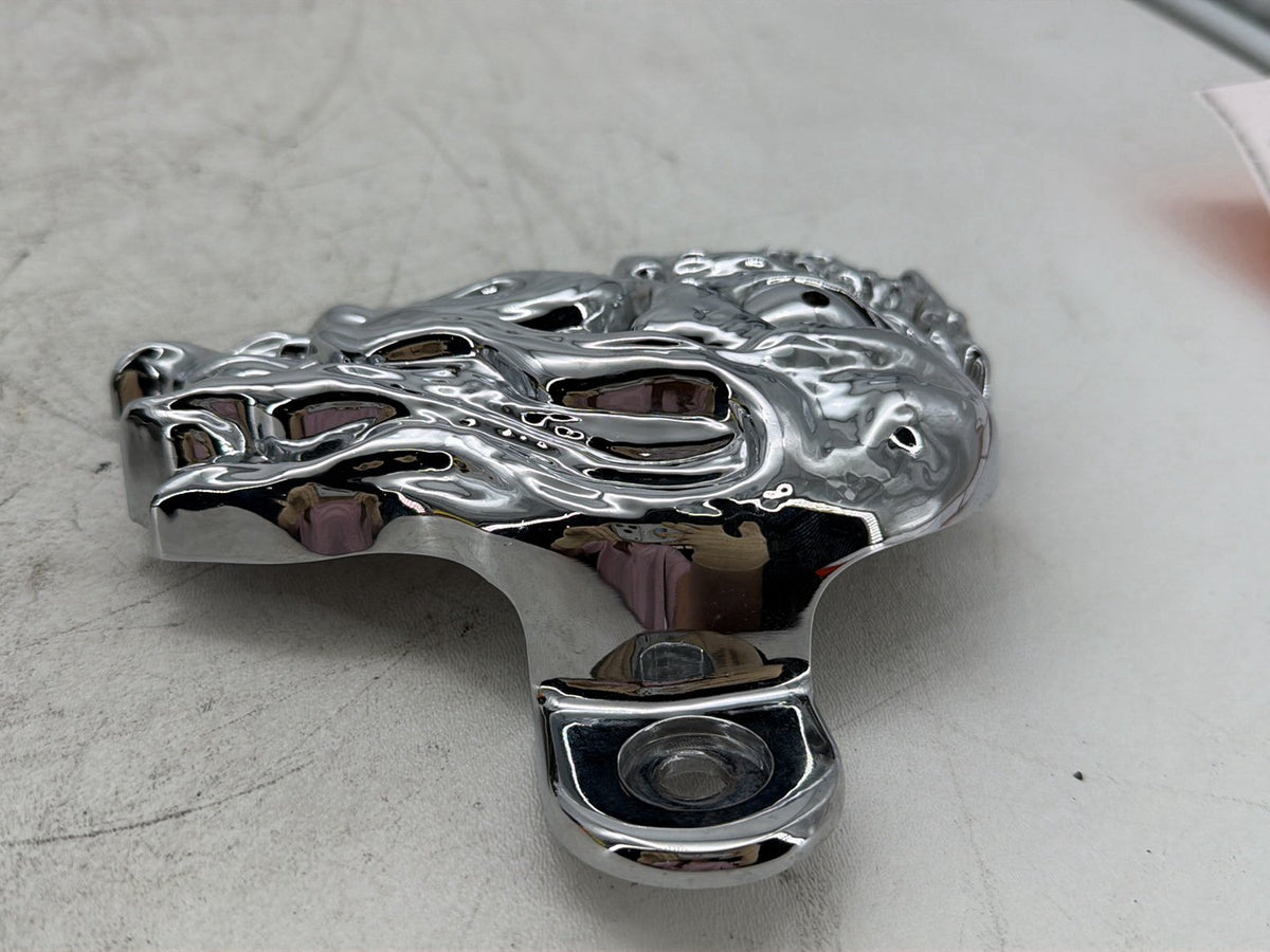 2005 Harley Road King Touring Police Horn Signal Klaxon w/ Chrome Cover SKULL