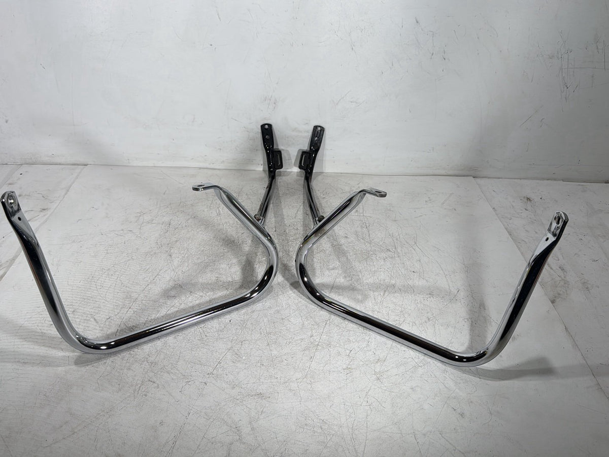 2005 Harley Road King Touring Police OEM Rear Left Right Saddlebag Guard Rails Bar