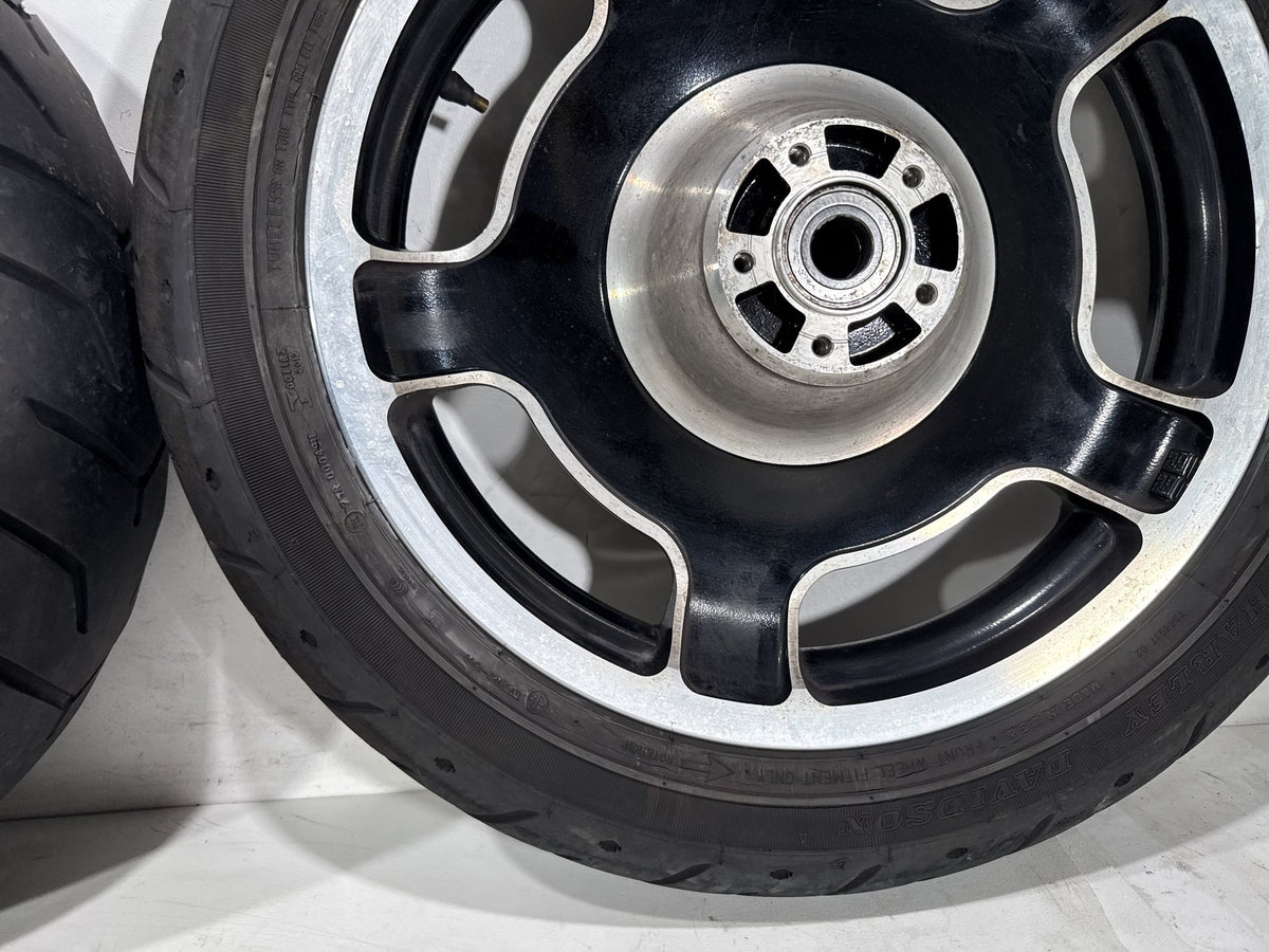 2010 Harley Road King Touring Police OEM Front & Rear Wheel Rim Tire 17" 16"