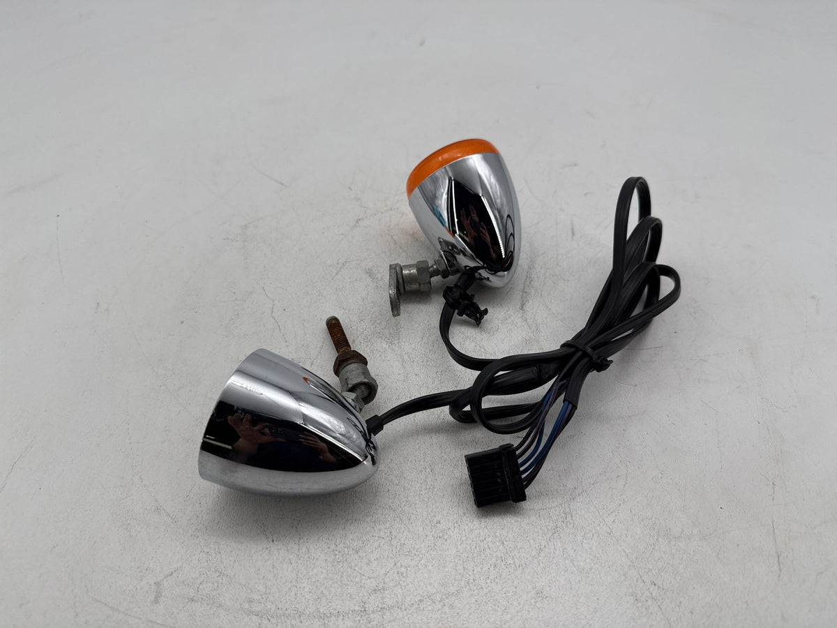 2008 Harley Softail Custom FXSTC OEM Front Left Right Turn Signal Indicators