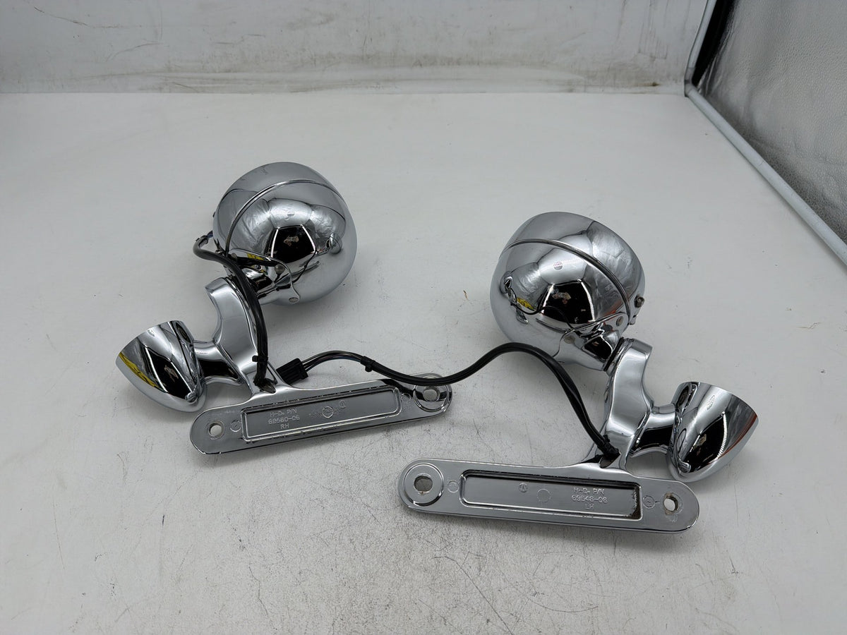 07 Harley Electra Touring CVO Eagle OEM Front Left Right Turn Signal Indicators