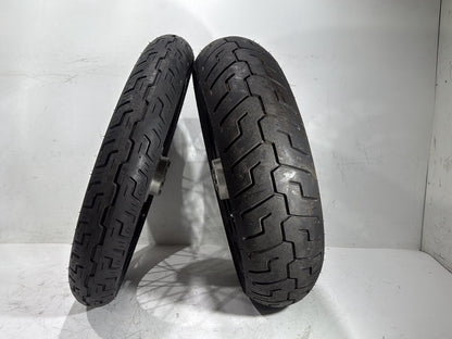 2009 Harley Dyna Street Bob FXDB OEM Front Rear Wheel Rim Tire Spoked 17" 19"