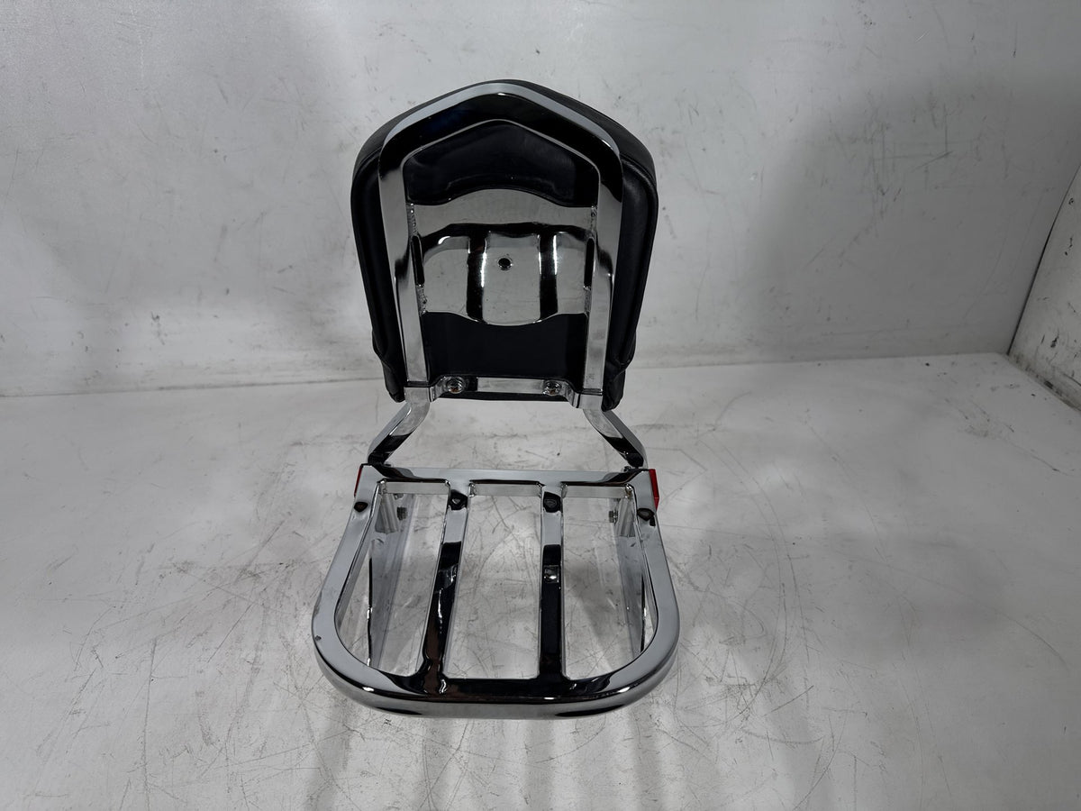 2002 Harley Heritage Softail Classic OEM Rear Sissy Bar w/ Backrest Cushion Pad