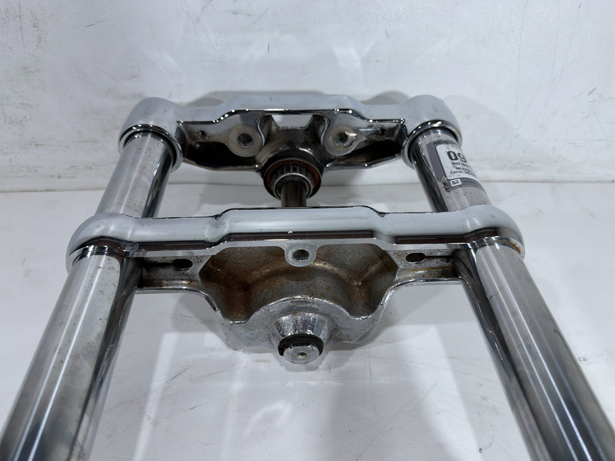 2001 Harley Softail Deuce FXSTD Front Triple Tree Set & LH RH Fork Legs Sliders