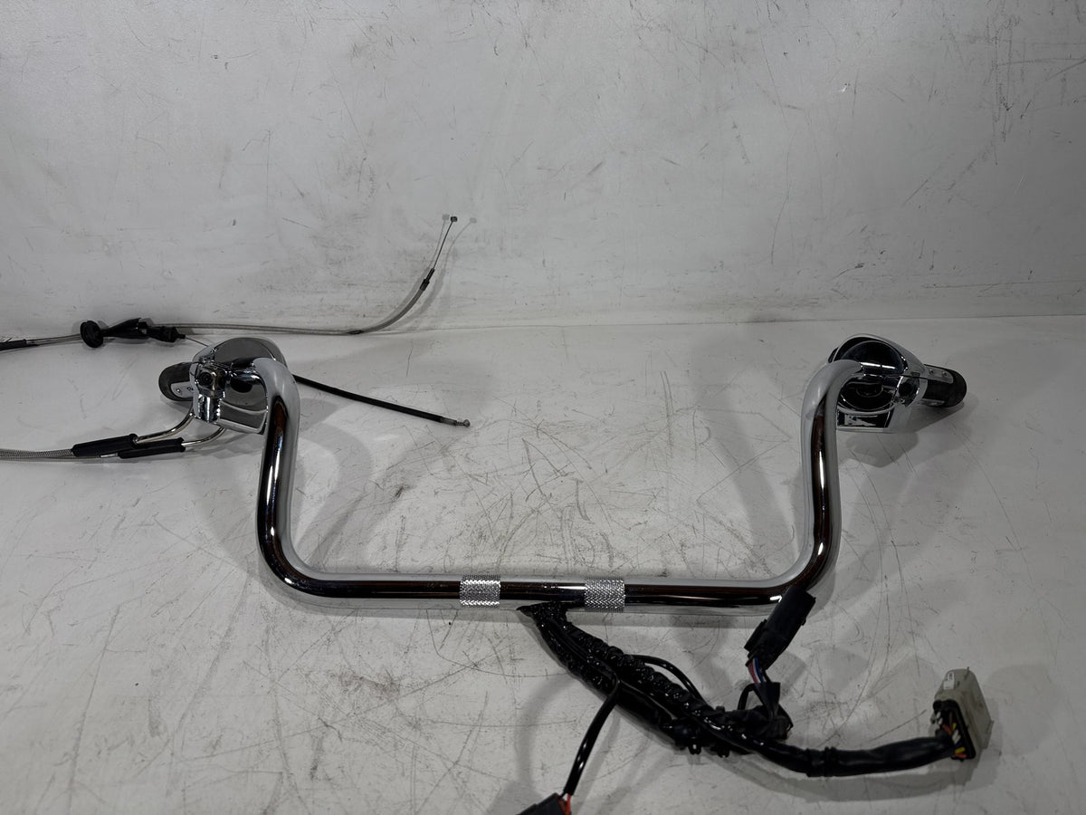 07 Harley Electra Touring CVO OEM Handlebars Left Right Switches Controls Chrome