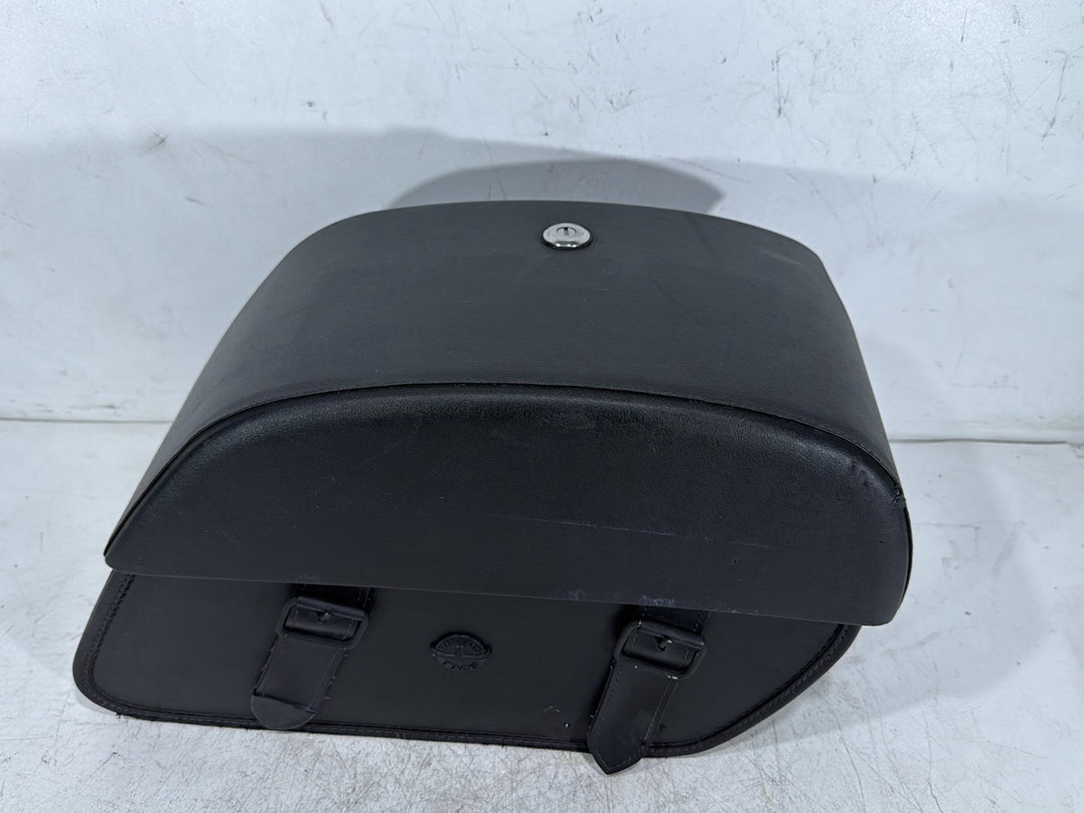14 Harley Dyna Low Rider Rear Right 1 Saddlebag Viking Baelor Medium * NO Key *