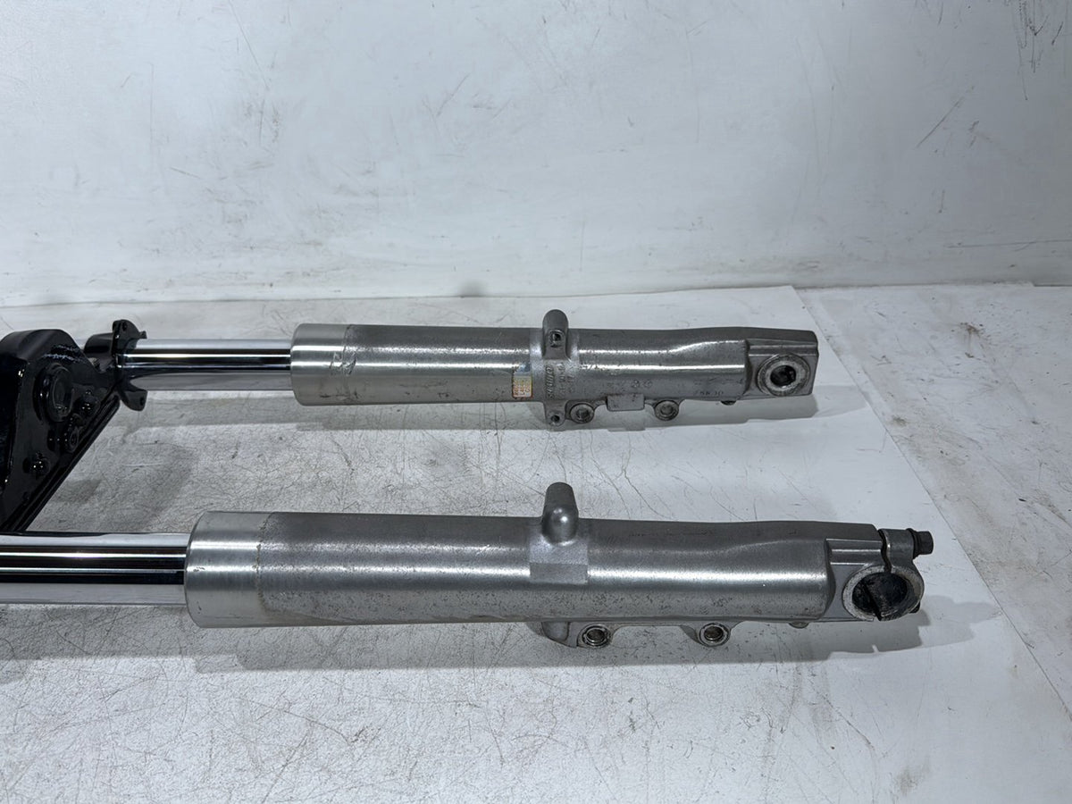 10 Harley Electra Glide Touring Front Triple Tree Set & LH RH Fork Legs Sliders