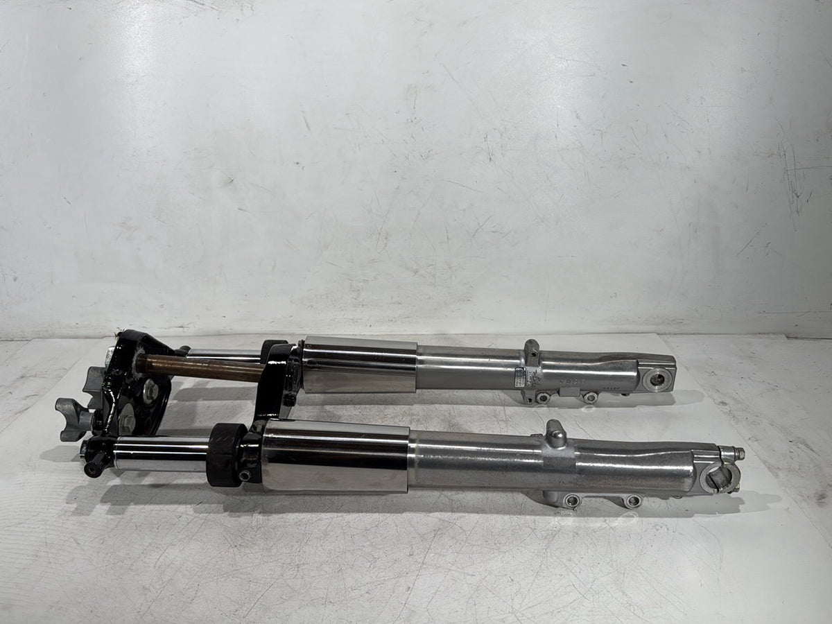 07 Harley Electra Glide Touring Front Triple Tree Set & LH RH Fork Legs Sliders