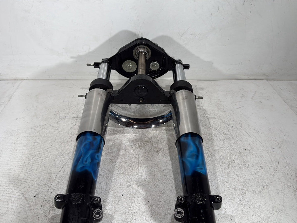 2005 Harley Road King Touring Police OEM Front Triple Tree Set & LH RH Fork Legs Sliders