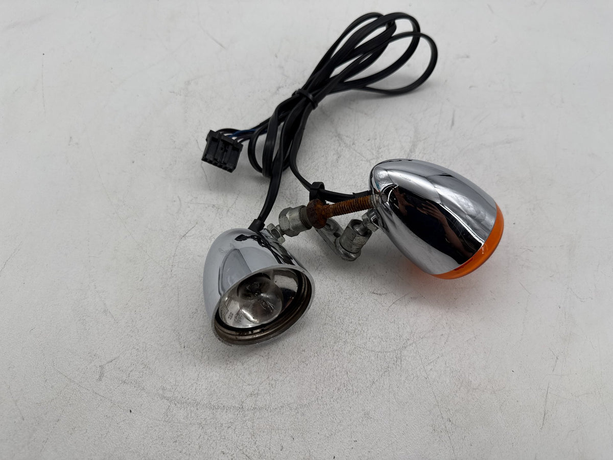 2008 Harley Softail Custom FXSTC OEM Front Left Right Turn Signal Indicators