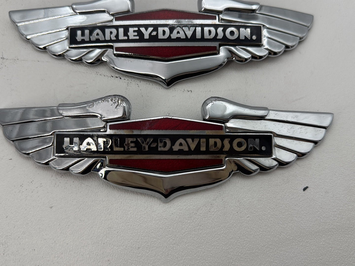2008 Harley Softail Deluxe Fuel Tank Badges Trim Logo Sticker Scratched