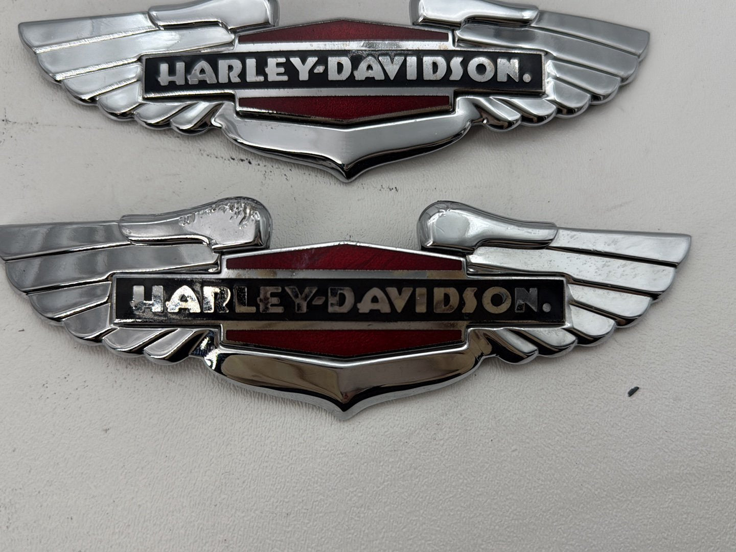 2008 Harley Softail Deluxe FLSTN OEM Fuel Tank Badges Trim Logo Sticker