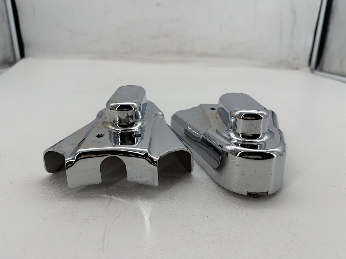1994 Harley Softail Custom FXSTC Trim Rear Wheel Axle Nut Covers Caps Kuryakyn