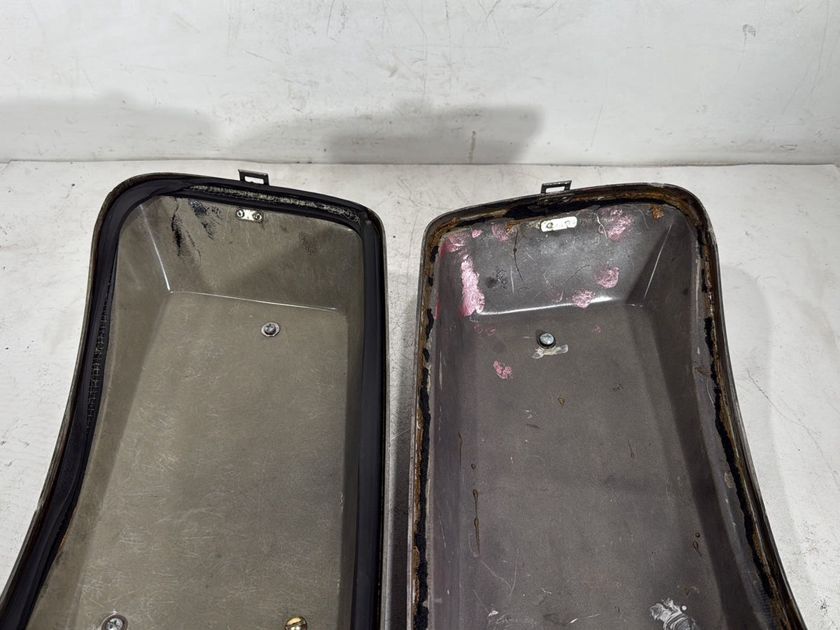 90 Harley Electra Glide Touring Sport OEM Left & Right Saddlebag Lid Cover Caps