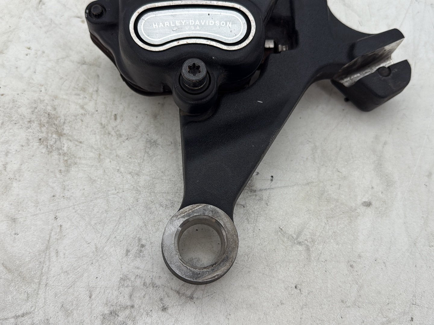 2012 Harley Dyna FXDF Fat Bob OEM Rear Back Brake Caliper w/ Bracket