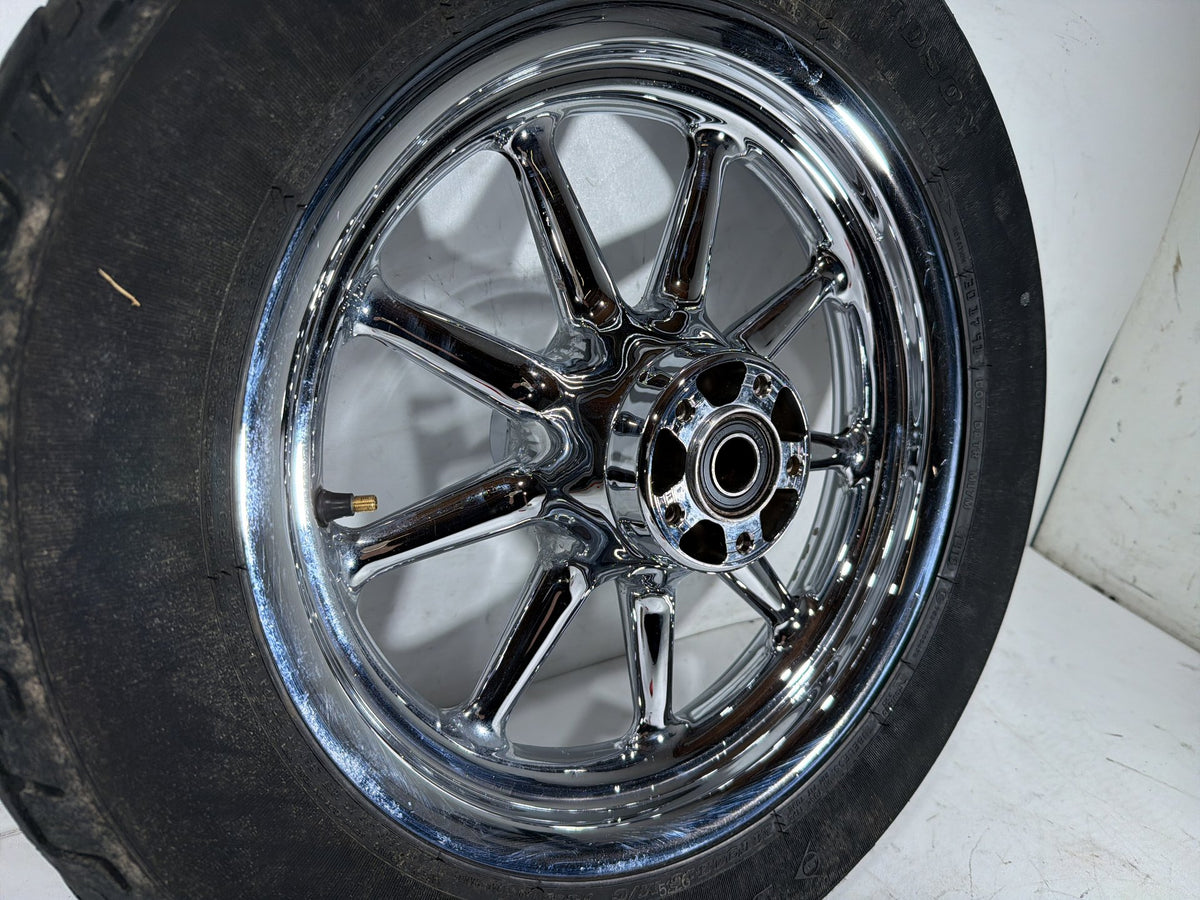 04 Harley Electra Glide Touring Ultra OEM Rear Wheel Rim Tire MT90B16 16" CHROME