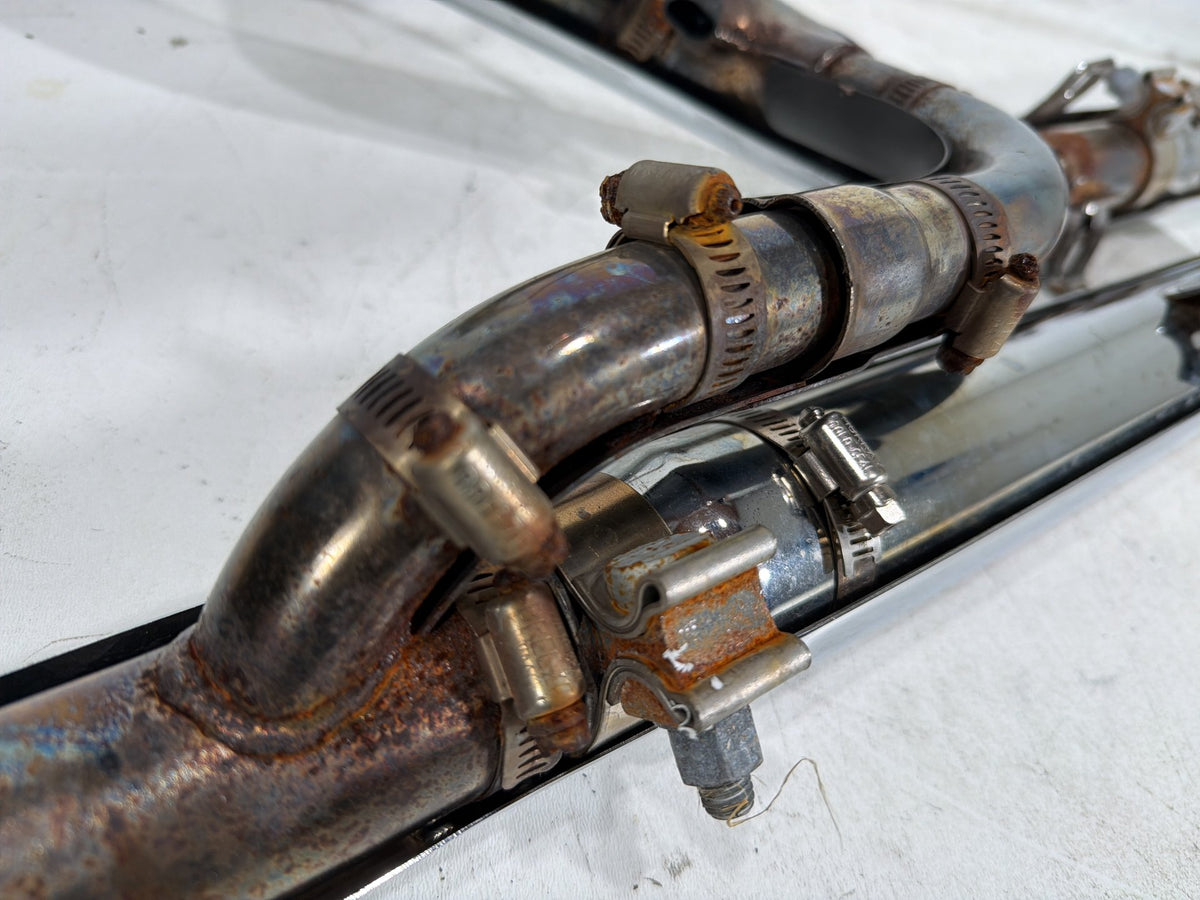 07 Harley Dyna Super Glide Exhaust Header Pipes Muffler Vance & Hines NO Bracket