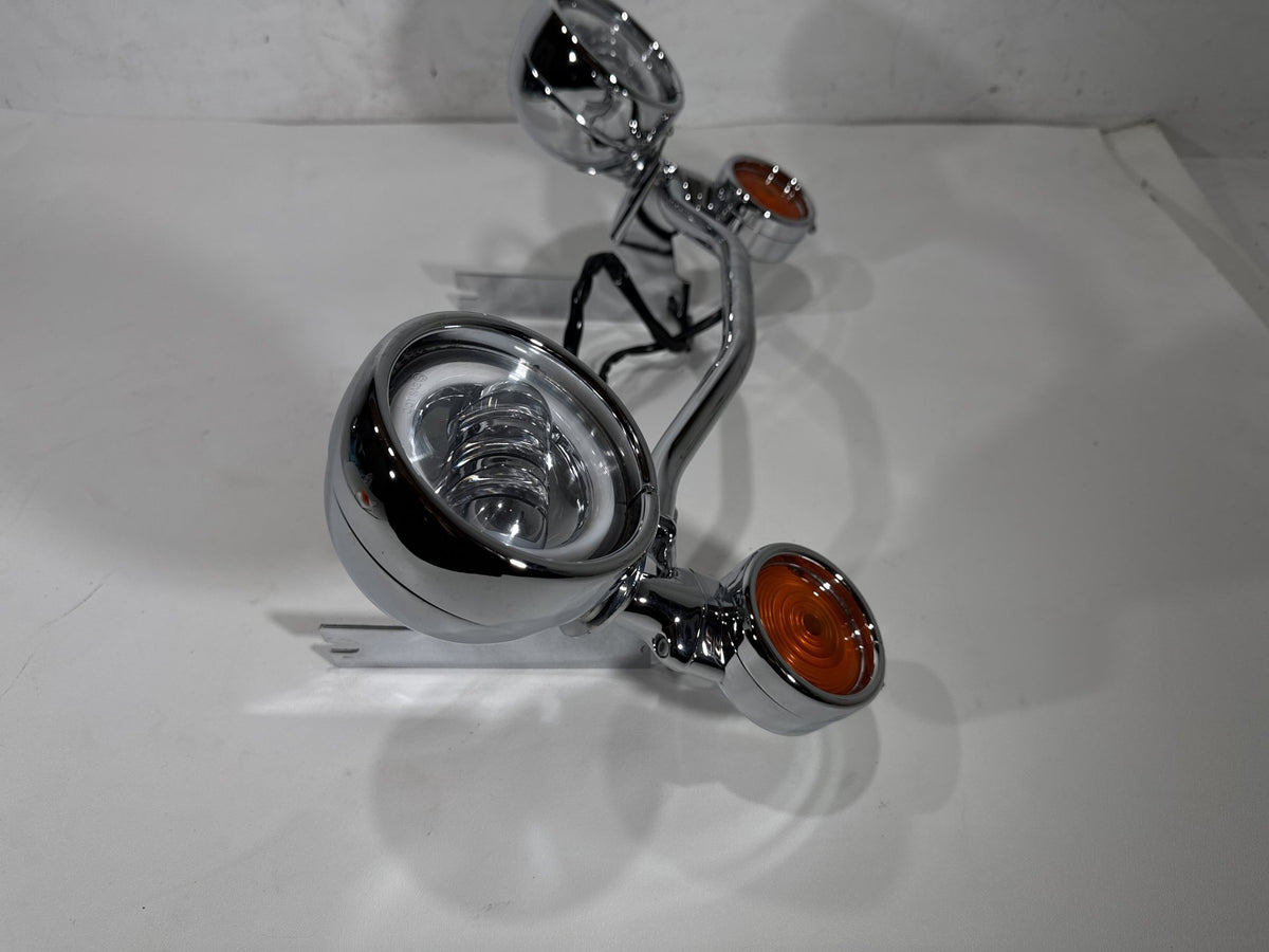 2004 Harley Road King Touring OEM Front Turn Signal Indicators Aux Light Bar