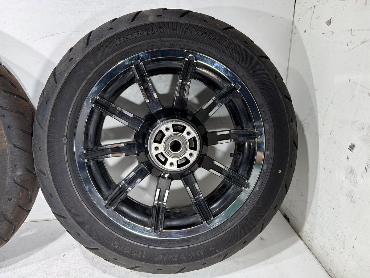 2015 Harley Electra Glide Touring Ultra Front & Rear Wheel Rim Tire ABS 16" 17"