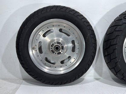 08 Harley Dyna Fat Bob OEM Front Rear Wheel Rim Tire 130/90B16 180/70B17 16" 17"