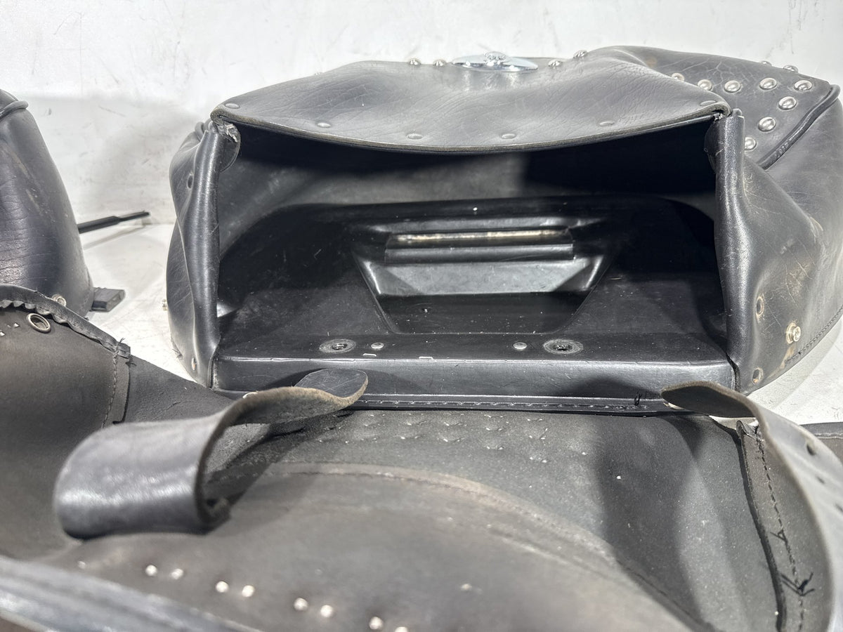 2001 Harley Heritage Softail Classic Rear Left Right Saddlebags Luggage Leather