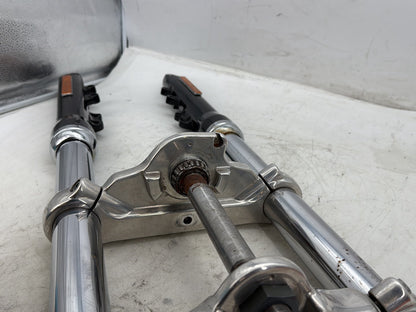 2012 Harley Dyna FXDF Fat Bob OEM Front Triple Tree Set & LH RH Fork Legs Sliders