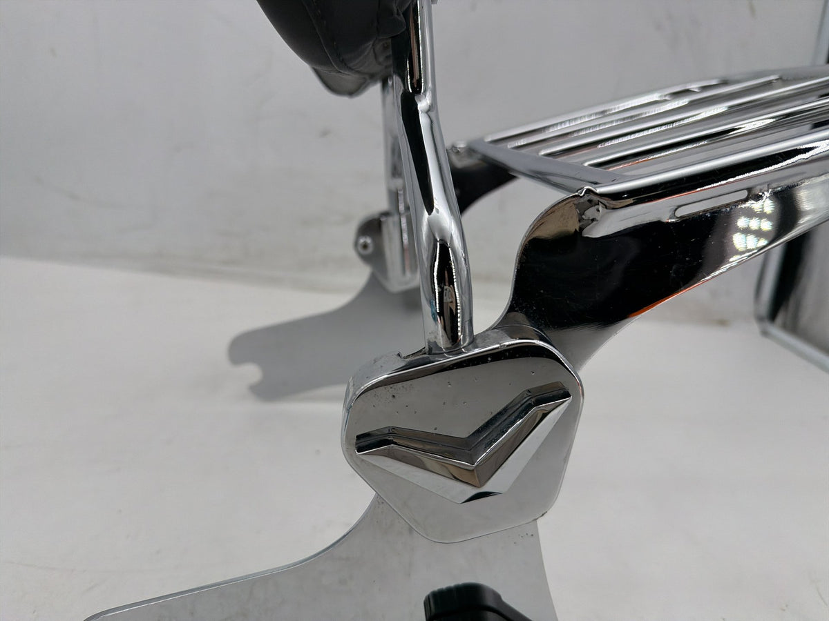 02 Harley Electra Glide Touring FLHT OEM Rear Sissy Bar w/ Backrest Cushion Pad