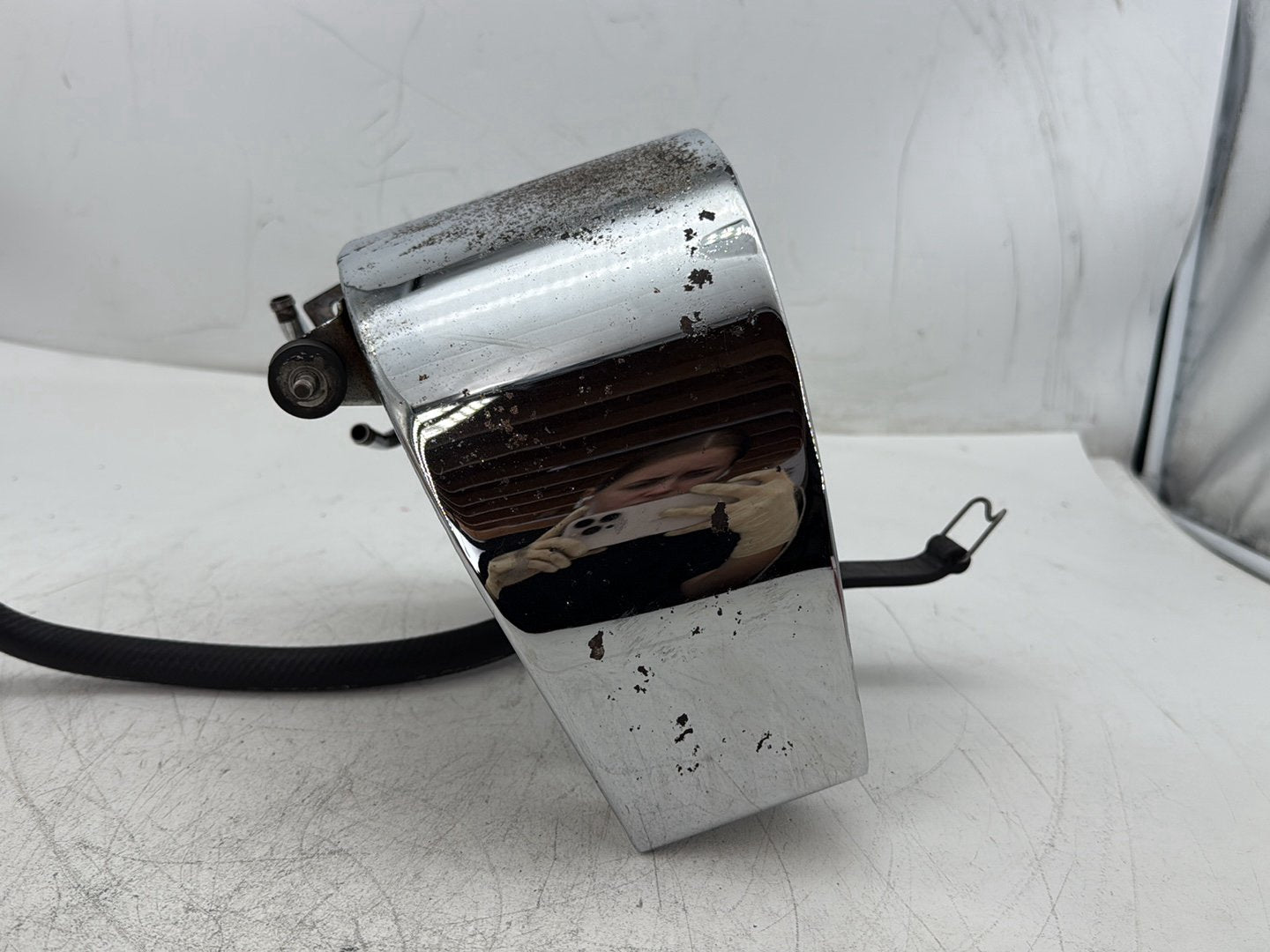 1998 Harley Softail Custom FXSTC OEM Oil Tank Reservoir Bottle Canister & Dipstick